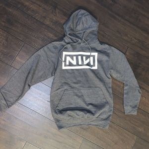 NINE inch Nails Hoodie gray medium
